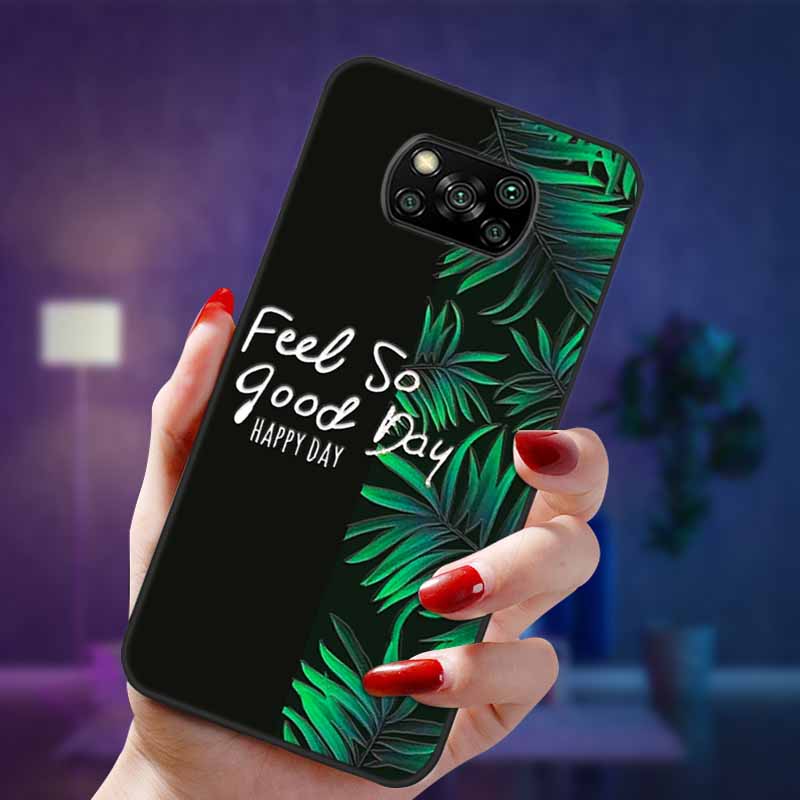 For Xiaomi Poco X3 NFC Case Flowers Relief Silicone Covers For POCO X3 Pro Phone Cases PocoX3 X 3 X3Pro 3D Emboss Funda Capa Poco X3 NFC