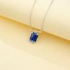 Zhou Hengfu S925 Cultured Sapphire Necklace for Women - Elegant European & American Light Luxury Bestseller.