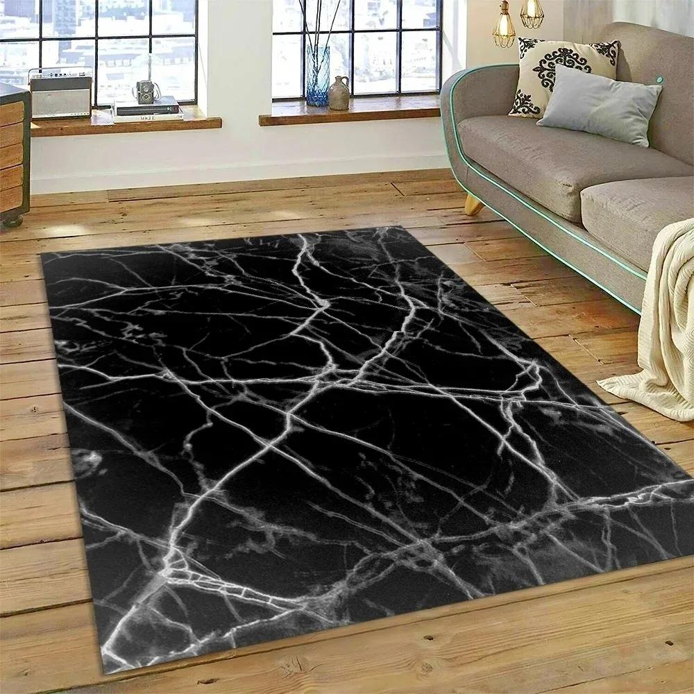 Luxurious Abstract Marble Carpet for Living Room Sofa Home Decoration Large Rugs Non-slip Bedroom Bedside Coffee Table Floor Mat