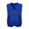 Customized Logo Polyester Fabric Vest Breathable Outdoor Casual Fishing Work Volunteer Safety Utility Multi Pocket OutWear OEM