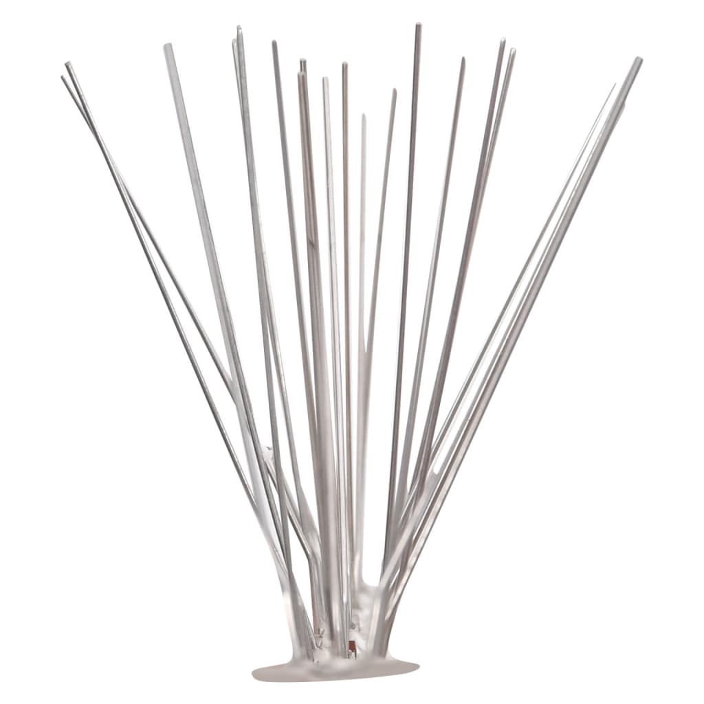 10 Piece Stainless Steel Bird Deterrent Spikes Set 5 M 5 Row