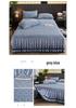 Thickened Taffeta Bed Skirt Set: Korean Style Lace Bedspread & Mattress Cover (3-Piece, Solid Color)