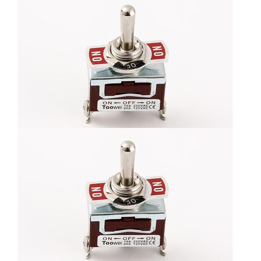 2Pcs 250V Rocker Toggle Switch 15A ON/Off/ON Heavy Duty Rocker Switches Auto