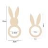Pcs/pack Fashion Restaurant Layout Crafts Smooth Rabbit Pattern Easter Napkin Rings Table Decor Napkin Buckle Easter Supplies