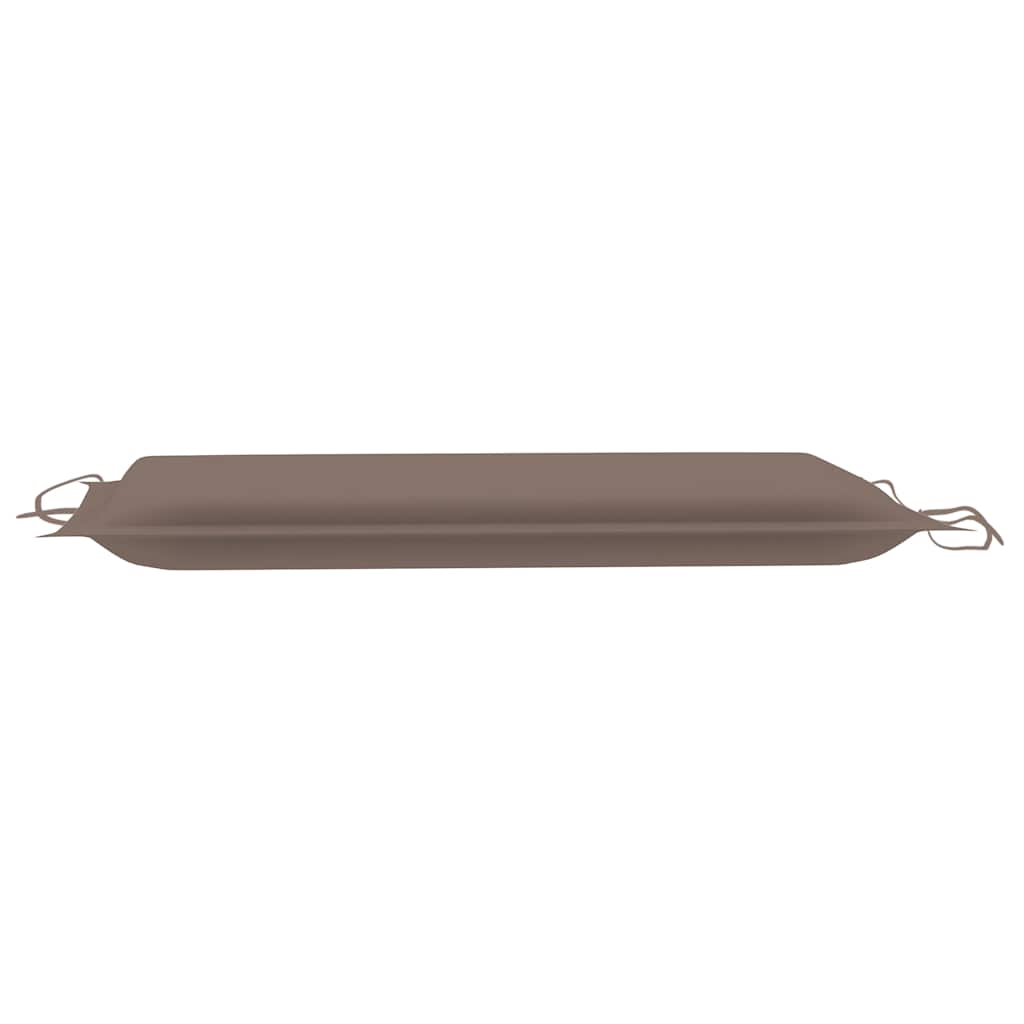 Teak Wood Sun Lounger with Cushion Taupe