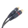 Distributor Converter Speaker Gold Cable Cord Line Cooper Wire 2 Rca Female To 1 Rca Male Splitter Cable Audio Splitter