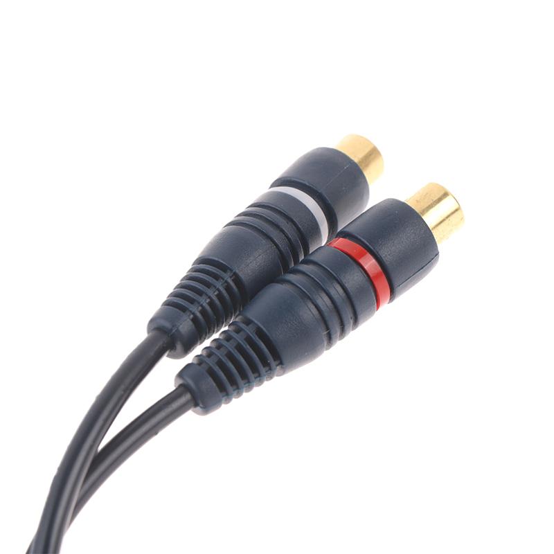 Distributor Converter Speaker Gold Cable Cord Line Cooper Wire 2 Rca Female To 1 Rca Male Splitter Cable Audio Splitter
