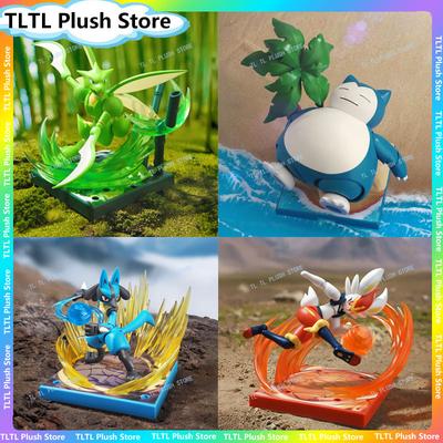 Blokees Pokemon Classic Action Figures Snorlax Cinderace Lucario Scyther Blokees Figures Toy Children Cartoon Anime Animal Gift