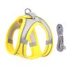 Black Adjustable P-chain Leash Puppy Cat Harness Yellow Vest Leash Dog Leash Set