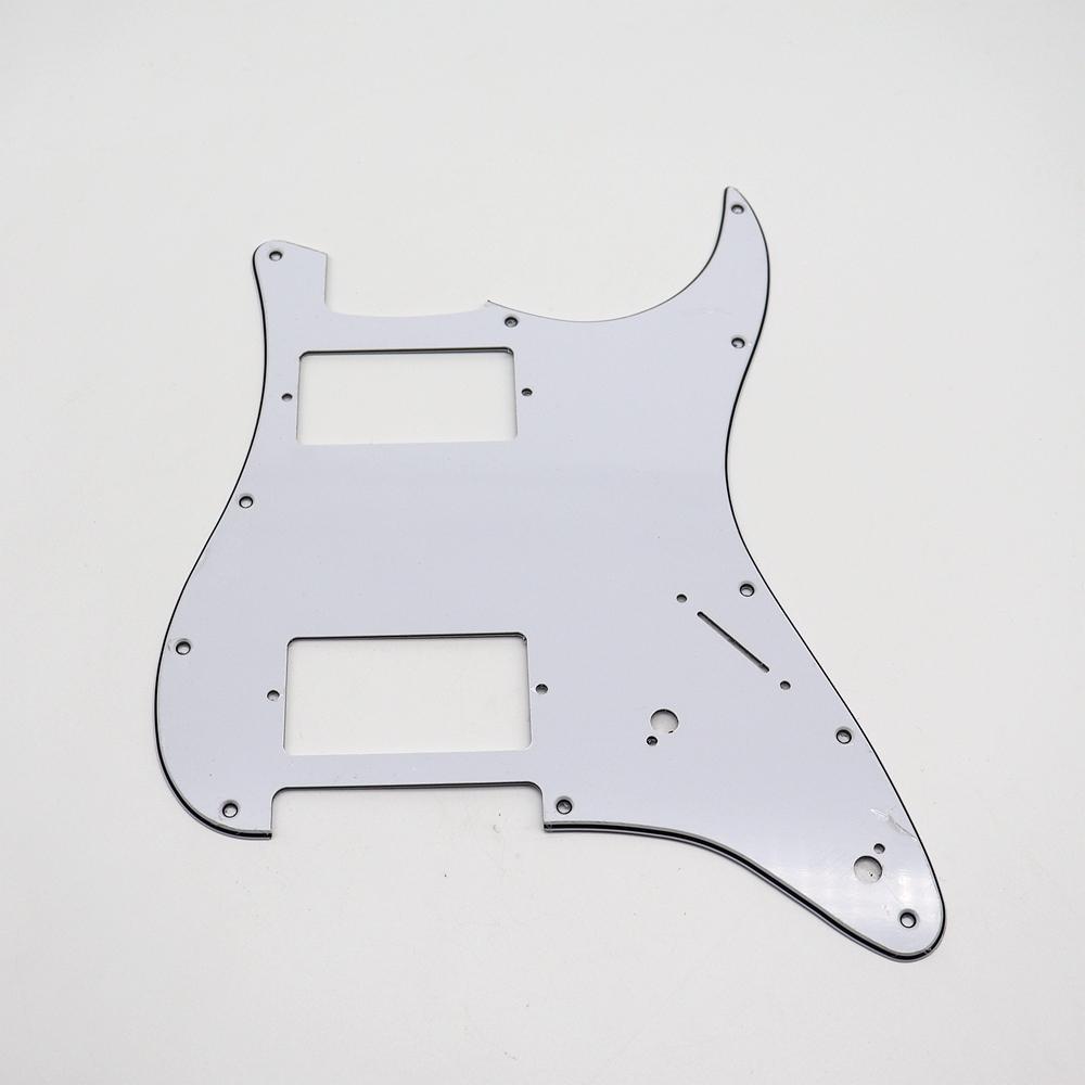 1ks Kytarový pickguard 2 otvory pro potenciometry Hliníkový 11 otvorů HH Pickguard Kryt proti poškrábání Kompatibilní pro kytarové díly stylu ST SQ