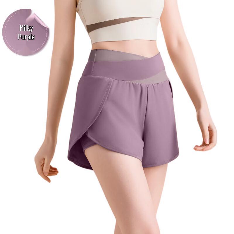 Women's Quick-Dry Fake Two-Piece Yoga Shorts