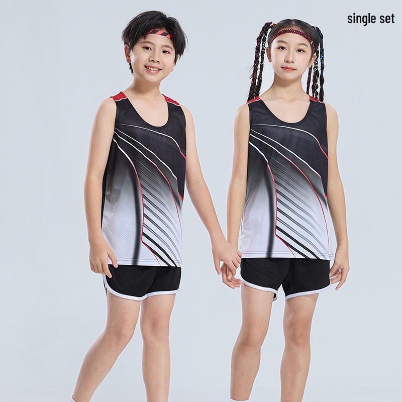 

Kids Athletic Suit Set for Students: Sports Training, Physical Exam, and Competition Uniform for Running. XXXL