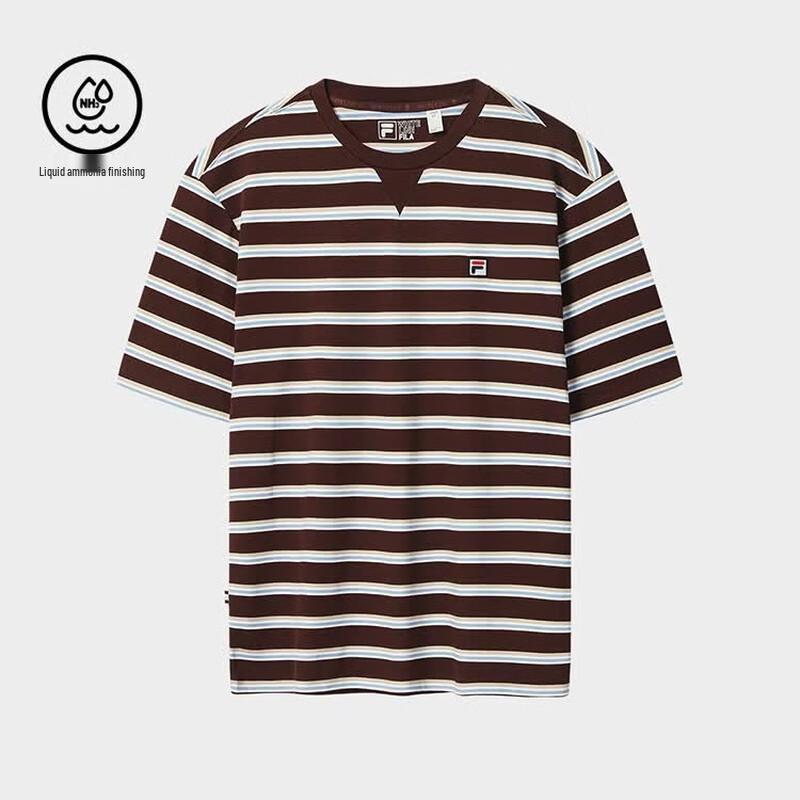 FILA Men's 2026 Autumn Casual Striped Knit T-Shirt