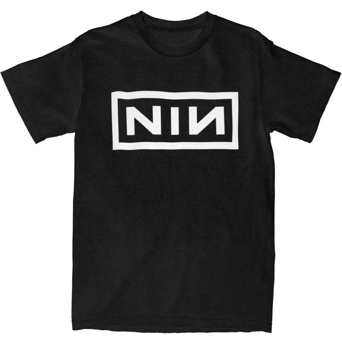 

Nine Inch Nails T Shirt Rock Band Hip Hop T-Shirts Short Sleeve Street Style Tshirt Cotton Round Neck Plus Size 5XL Clothing M
