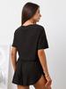Comfortable Loose White Short Sleeve Pajama Set - Two-Piece Summer Sleepwear