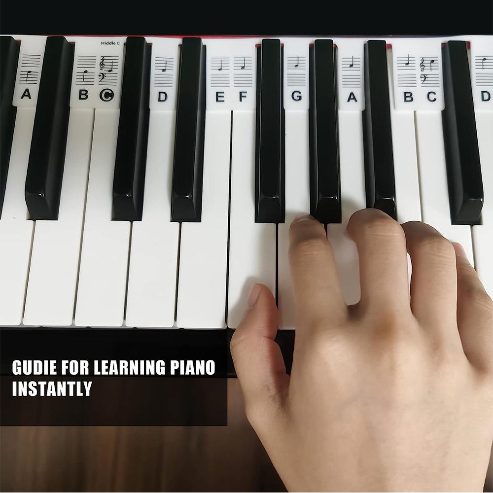 The Piano Rake Piano Keyboard Stickers for Beginners 88 Full-Size Piano Rake Key Labels