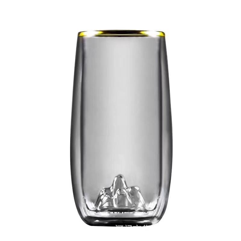 Creative Double-layer Artistic Conception Transparent Glass Cup High Temperature Resistant Tea Cup Water Cup Milk Cup