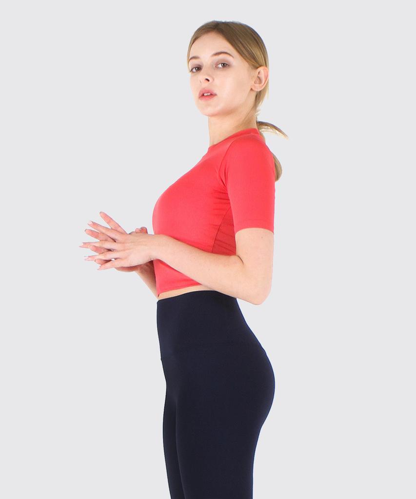NOKJOK Plain Crop Top Running Yoga Wear Pilates Wear (Type B)