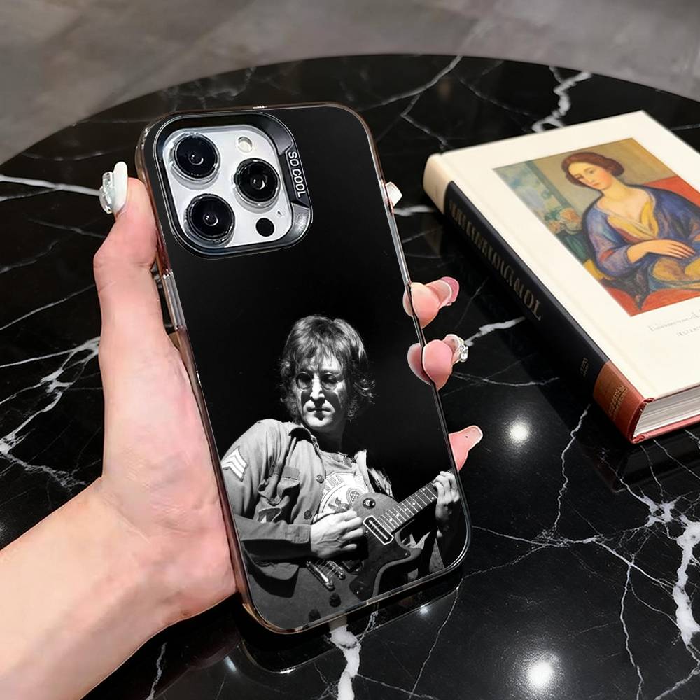 Classic J-John Singer L-Lennon JL Phone Case For iPhone 17,16,15,14,13,12,11 Plus,Pro Max,Colorful Silver Phone Case Funda Cover