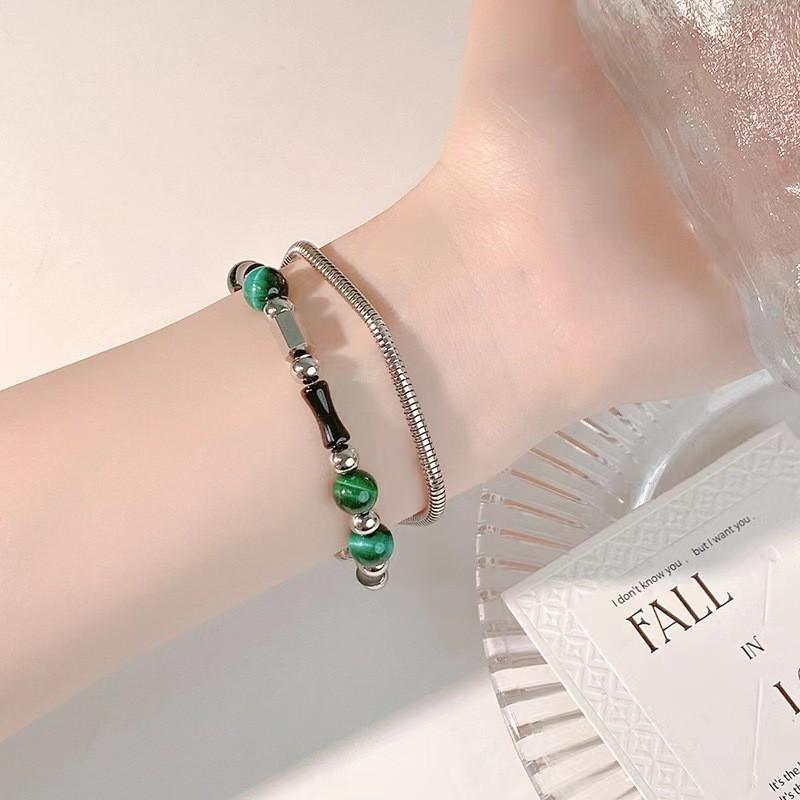 Titanium Bracelet Steel For Women Summer 2024 Unique Double Design Layer