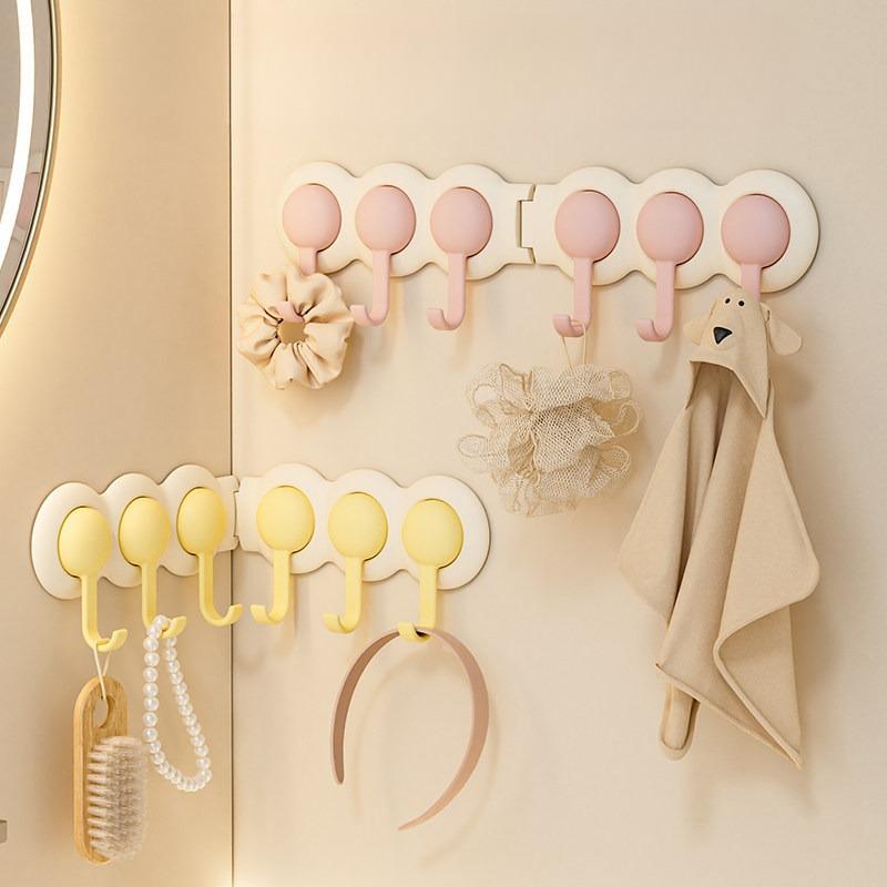 Corner Row Hook, Rotatable Toilet, Bathroom, Kitchen, Entrance Wall, Corner Adhesive Hook, Non Perforated Clothes Hanging Hook