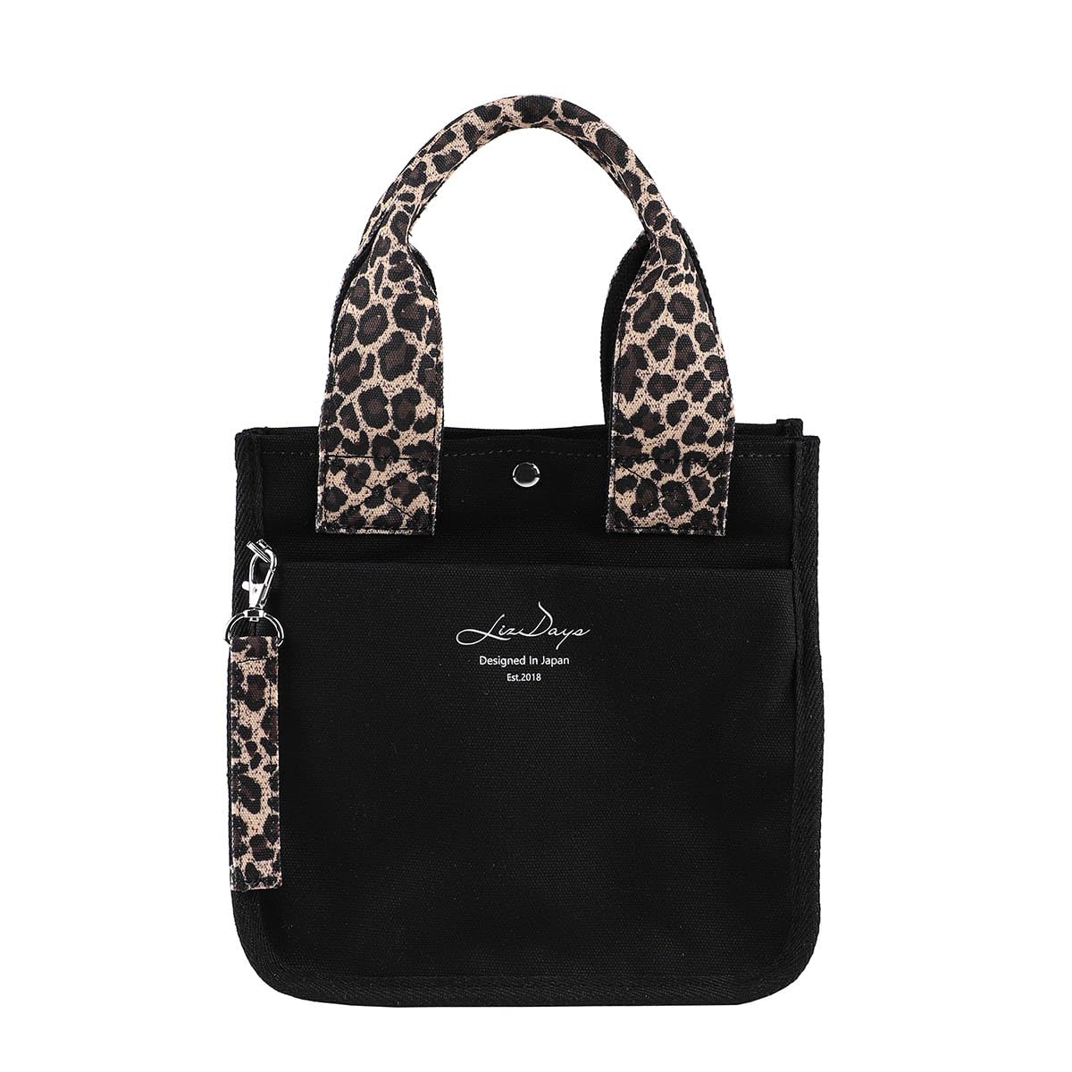 

Tote bag for mini adult canvas bag [Lizdays] women, bag, (black/brown leopard)