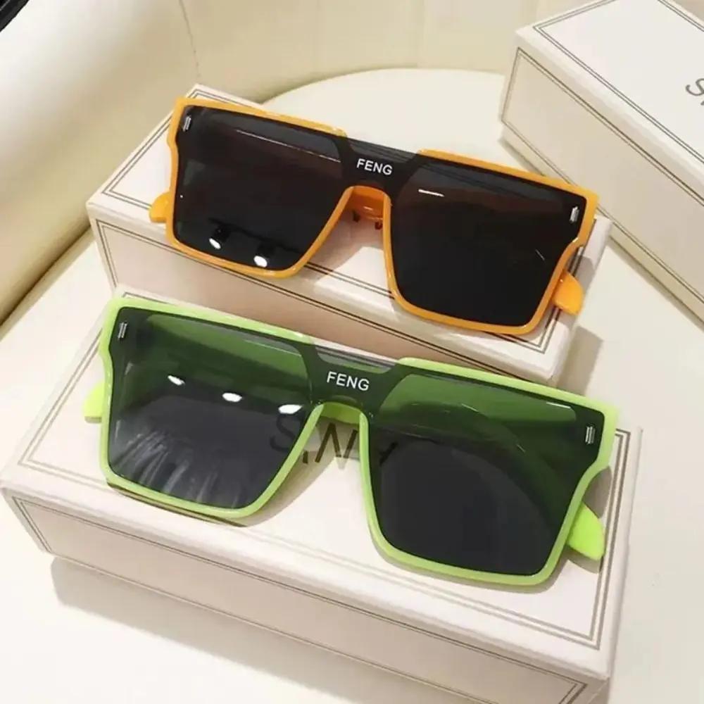 Vintage Square Kids Sunglasses Children Boys Girls Fashion Oversized Sun Glasses Luxury Brand Design UV400 Shades Eyeglasses