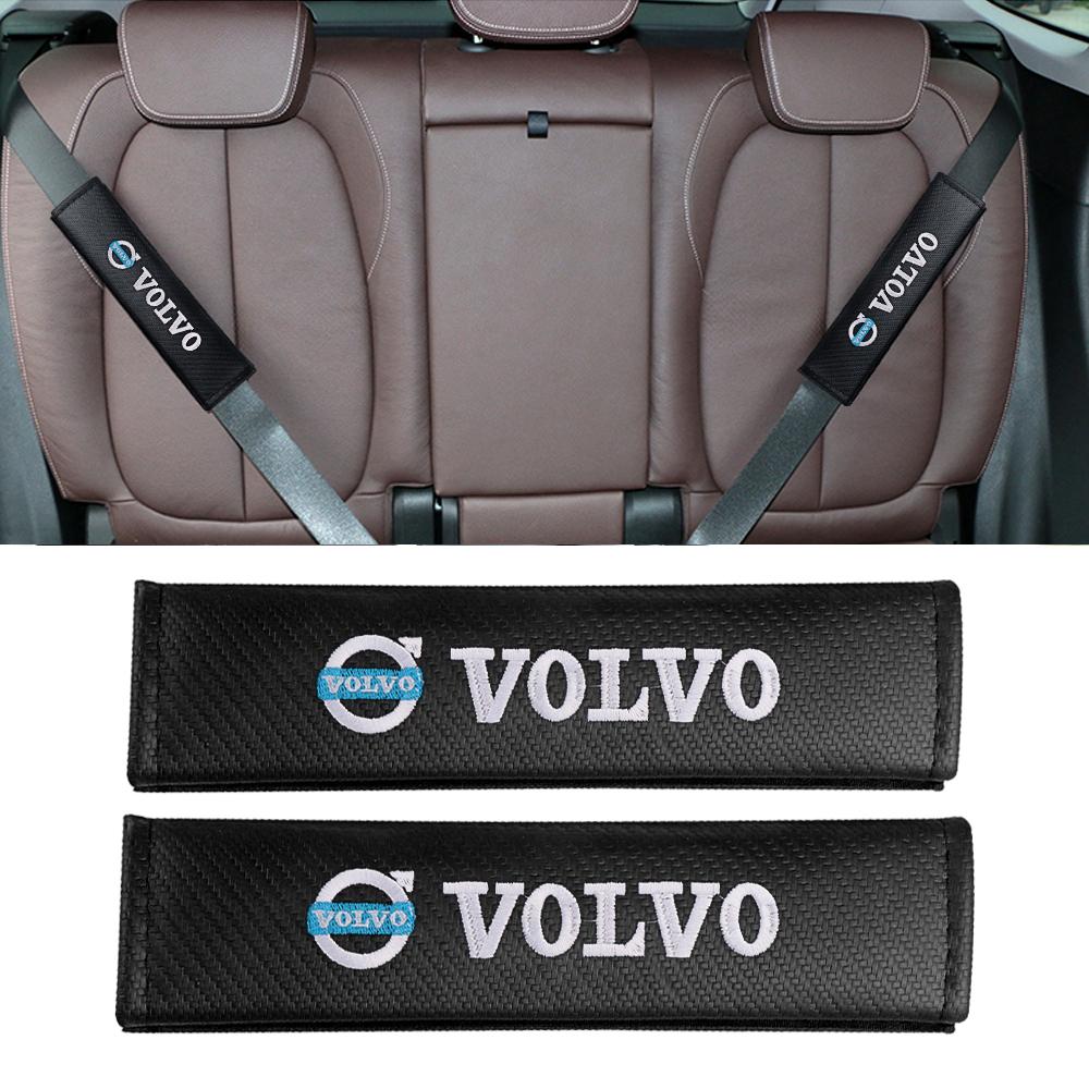 1/2pcs Car Seat Belt Cover Seat Shoulder Belt Pad for VOLVO RDESIGN AWD V40 V50 S40 S80 XC60 S90 XC90 V50 S60 Auto Accessories