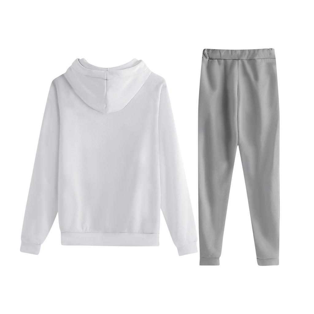 Children's Hooded Athletic Tracksuit Unisex Two-Piece Running Clothing Long Sleeve Pullover Hoodie Sweatshirt + Track Pants Set