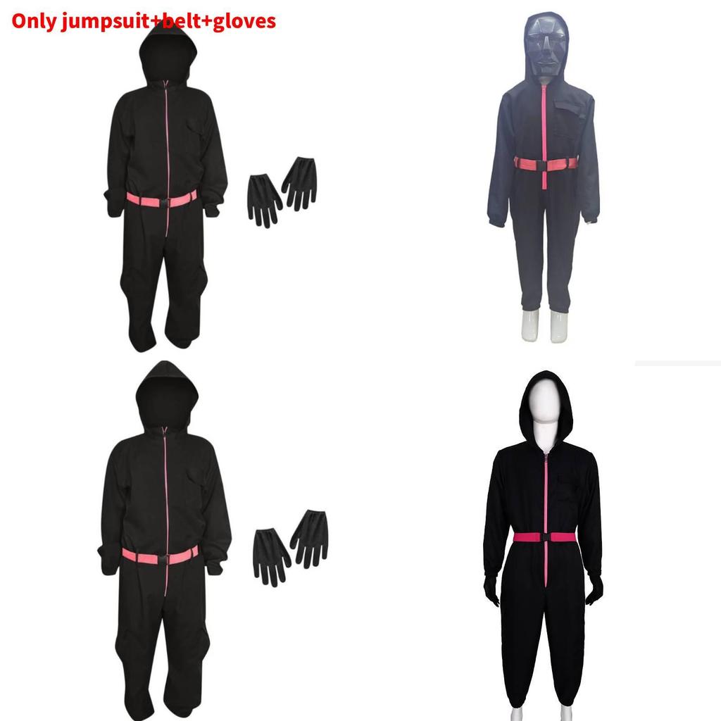 Squid Game Popular Movie Halloween Costume For Kids With Cotton Blend Fabric Cosplay Suit