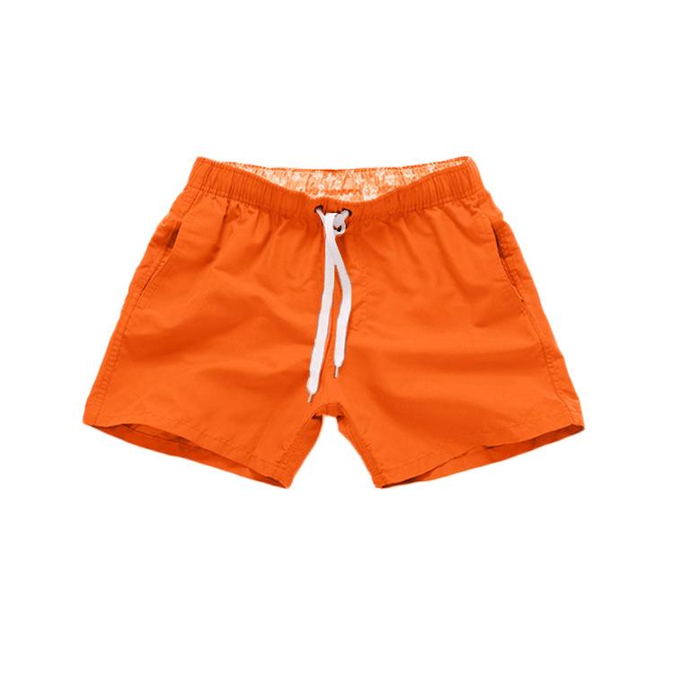 Mens Swim Trunks with Side Pockets Summer Casual Solid Color Beach Shorts Quick Dry Lightweight Board Shorts Swimwear Swimsuit