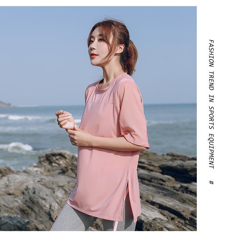 Plus Size Women's Quick-Dry Yoga T-Shirt - Short Sleeve, Loose Fit, 200 Jin, Summer Activewear