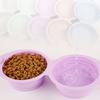 Pet Folding Silicone Bowl Dog Bowls Portable Food Container Pet Travel Bowl Portable Puppy Food Container Feeder