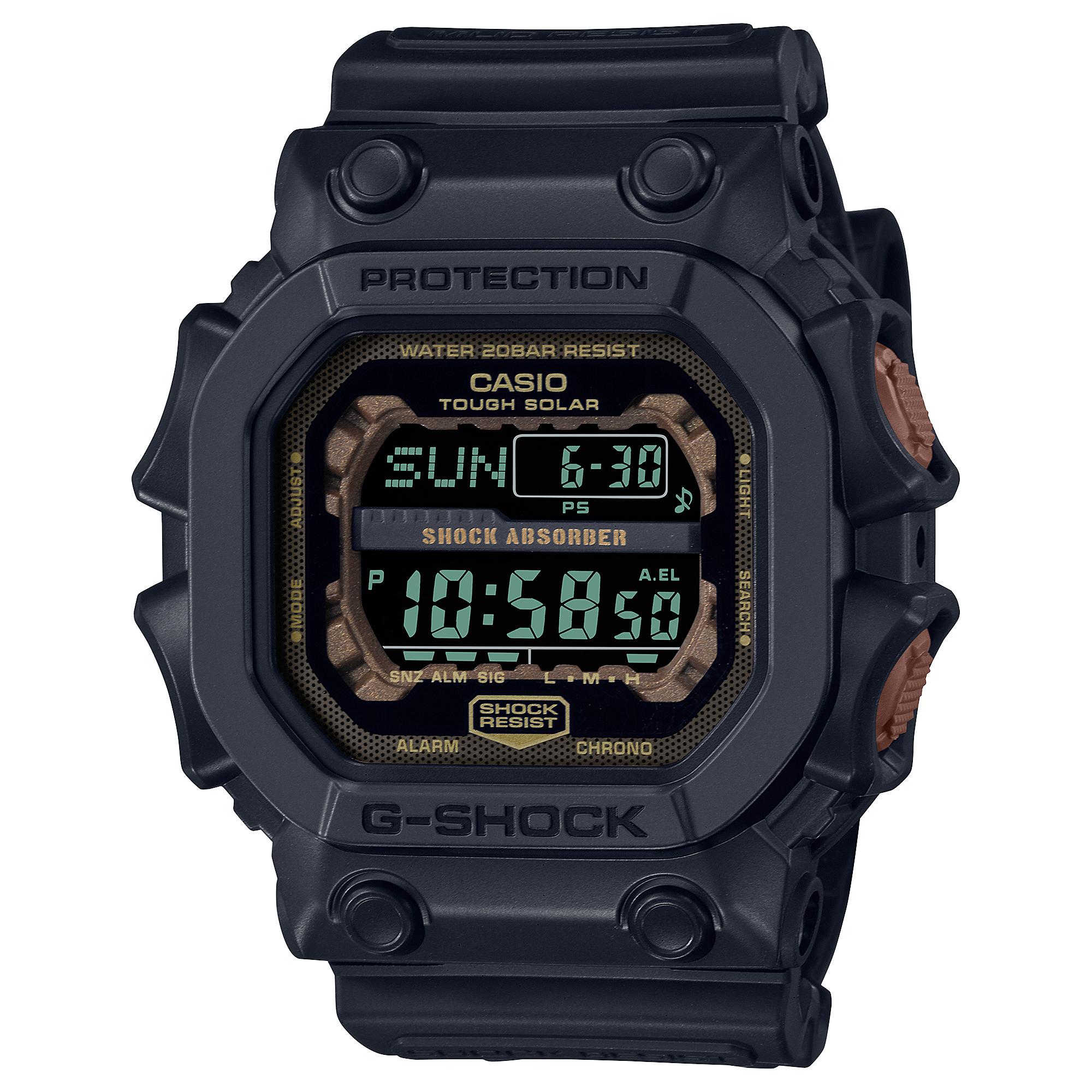 

Casio G-SHOCK Men s Resin 200M Water Resistant Shock Resistant Alarm Quartz Watch GX-56RC-1 чорний