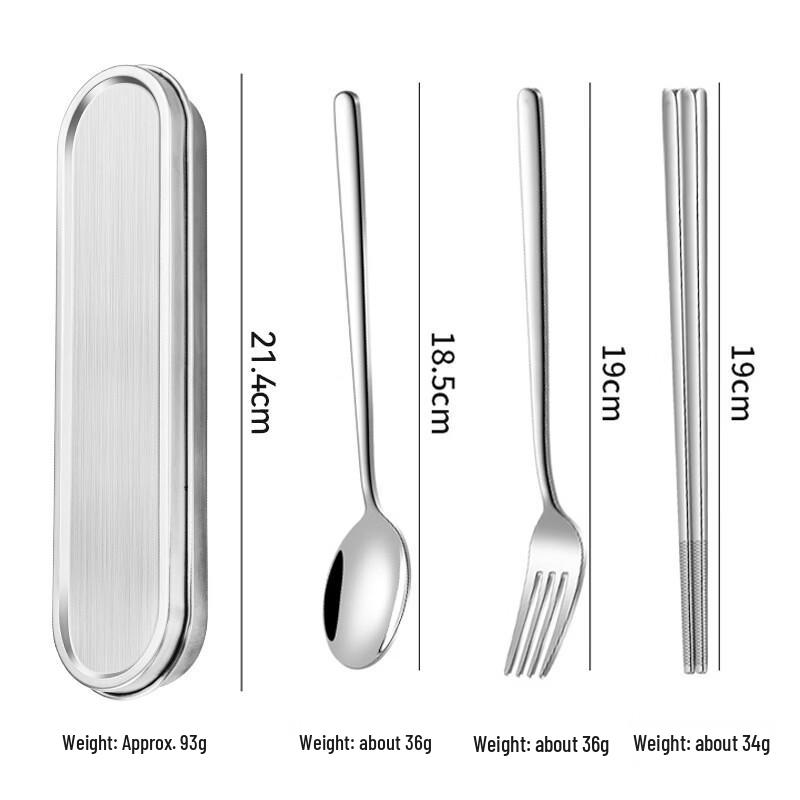 ZISIZ Portable Stainless Steel Cutlery Set