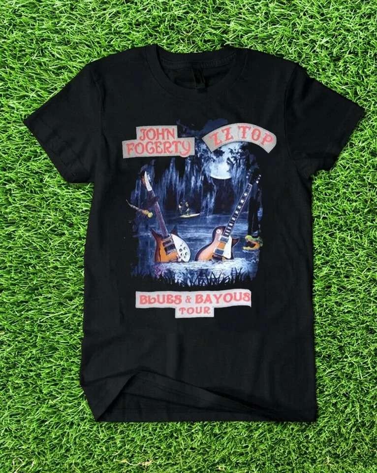 John Fogerty And Zz Top Blues And Bayou Tour 28 T Shirt Size S-4XL EE551 Unisex T-Shirt XL