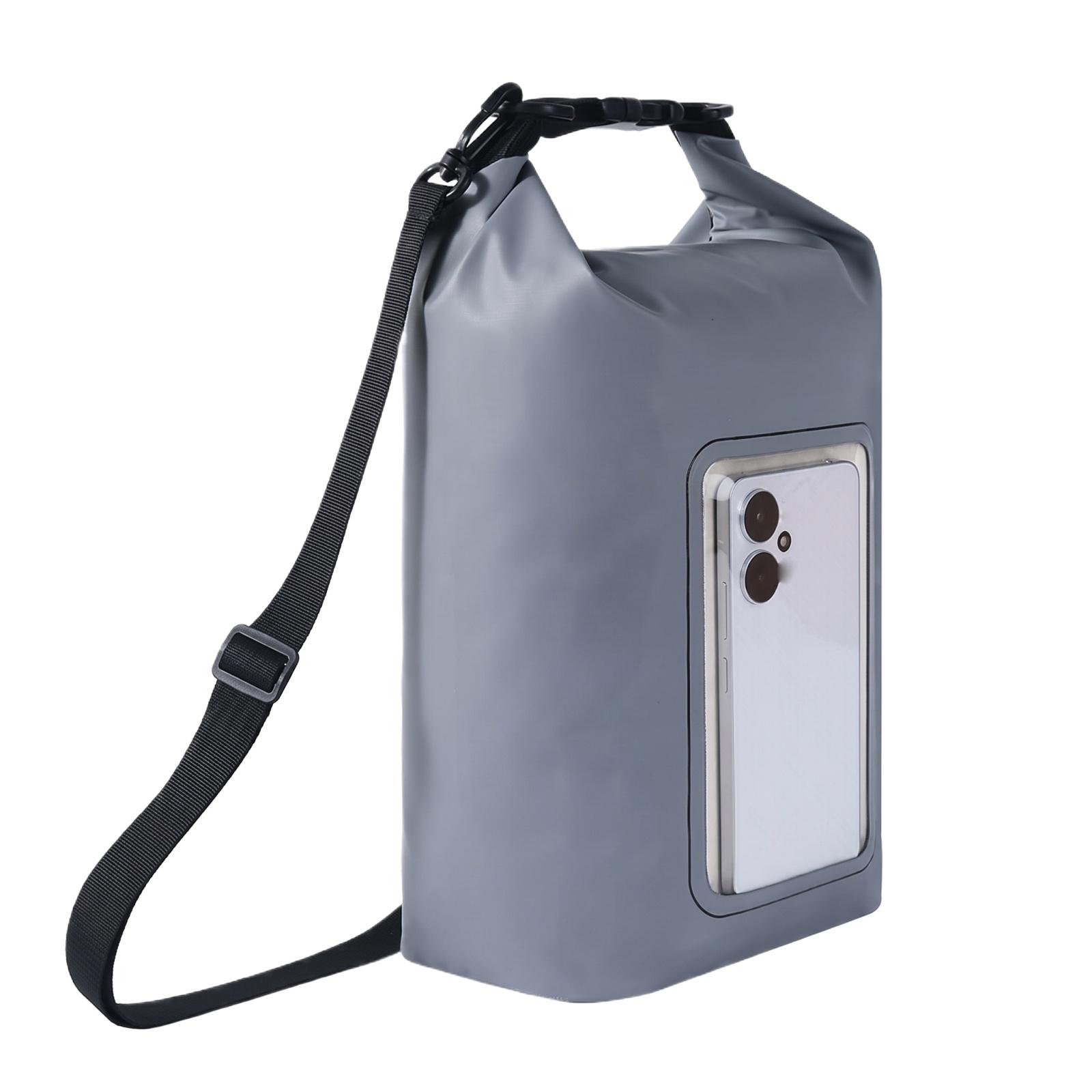 

Waterproof Crossbody Bag Large Capacity Dry Bag with Transparent Phone Pocket Adjustable Strap for Outdoor Swimming Boating and Beach Use one size