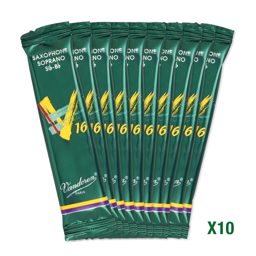 Vandoren Soprano Saxophone Reeds V16, Hardness 2-1/2 (10 pieces)