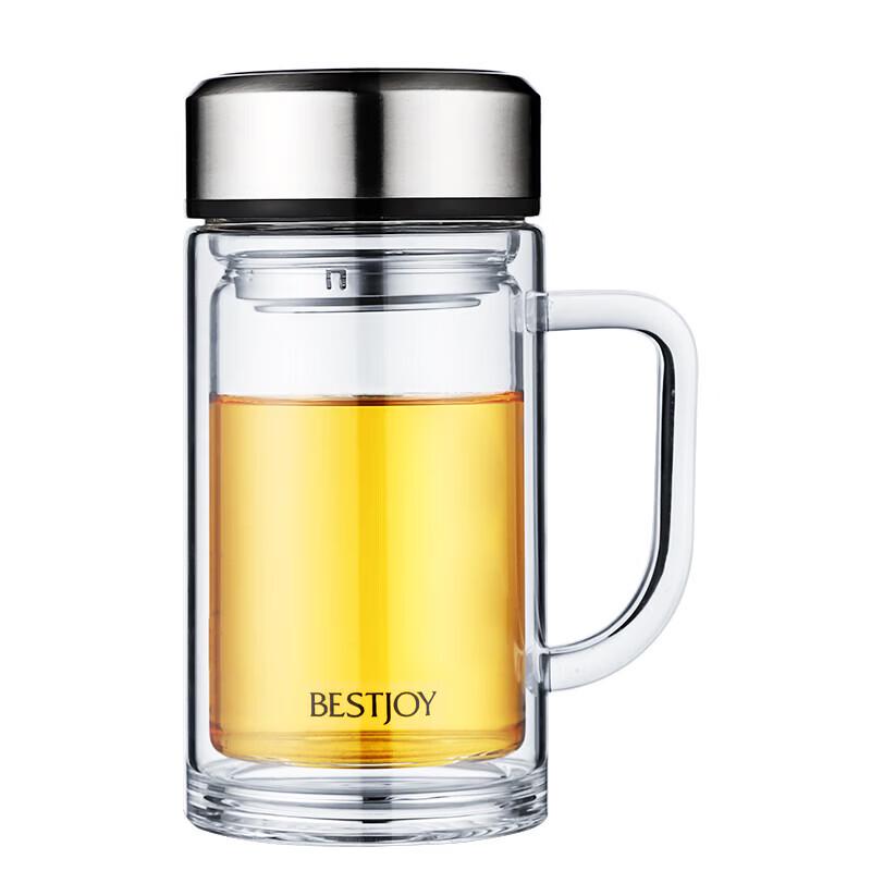 FUGURNG BESTJOY Shixi Mingya High Borosilicate Glass Insulated Tea Mug