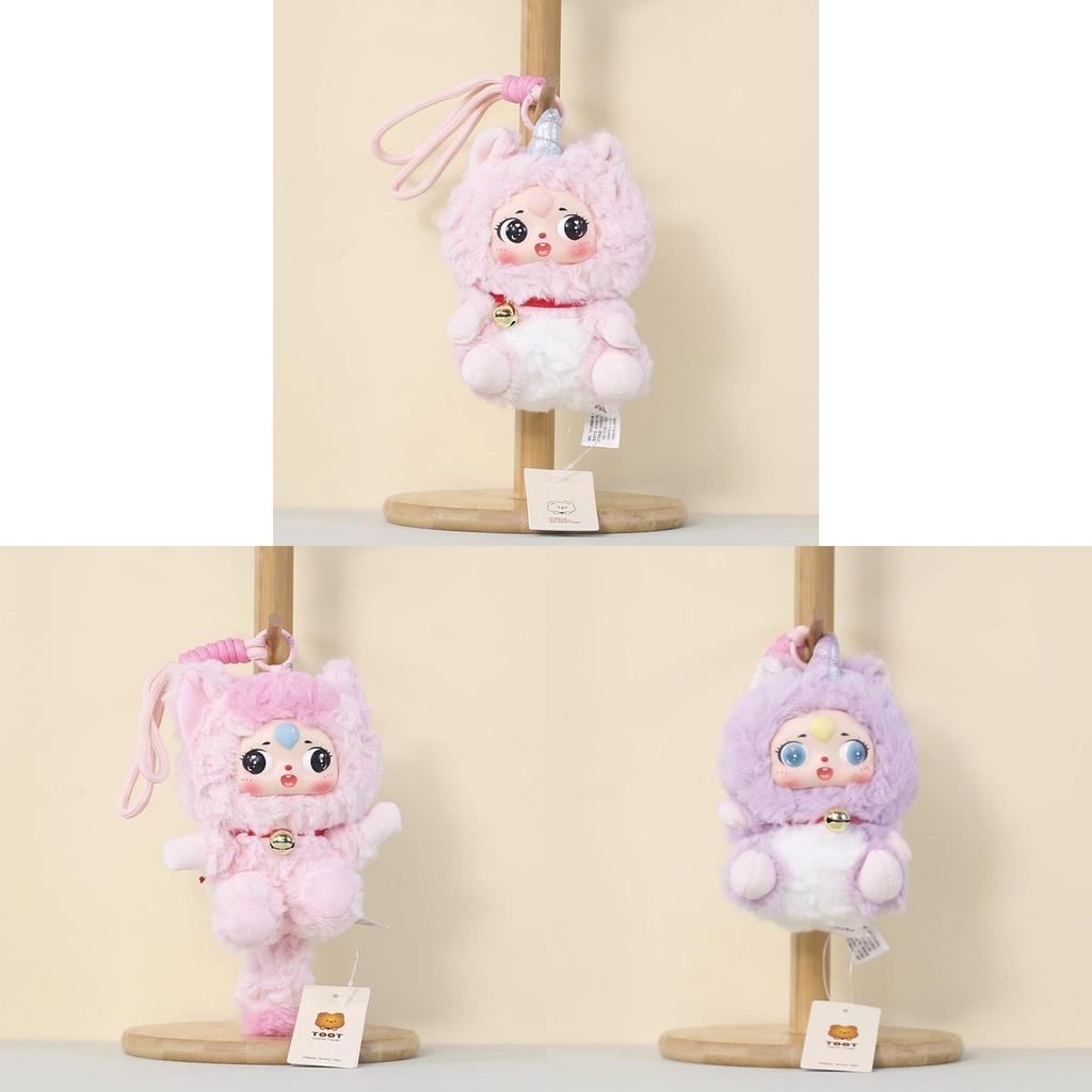 Cute Raccoon Plush Hanging Toy With Movable Eyes For Bag Decor And Collectors