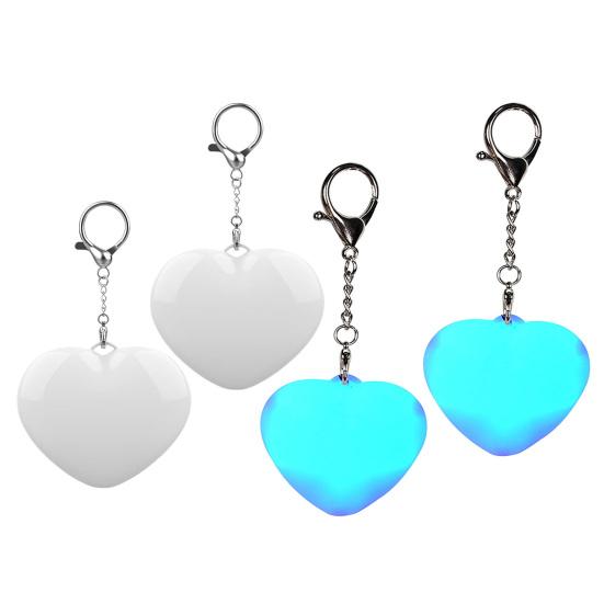 Sensorlys Oppladbar Mini Lommelykt Lommebok Nøkkelring med Berøring Og Automatisk Lyssensor Kompakt Hjerteformet Veskelys for Kvinner