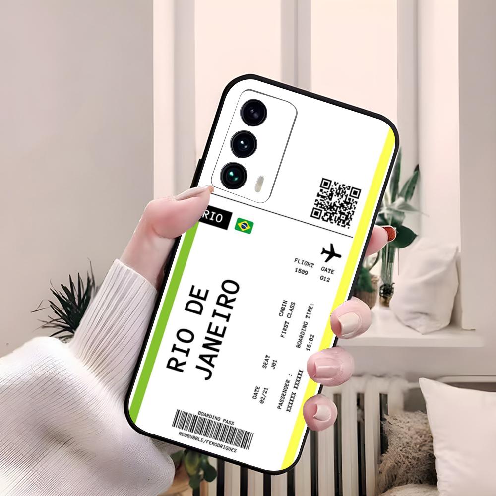 Plane Fight Ticket Phone Case For Samsung S26 S25 Edge S24 S23 S22 S21 Ultra Plus Fe A55 56 15 4G 5G Galaxy Silicon Cover