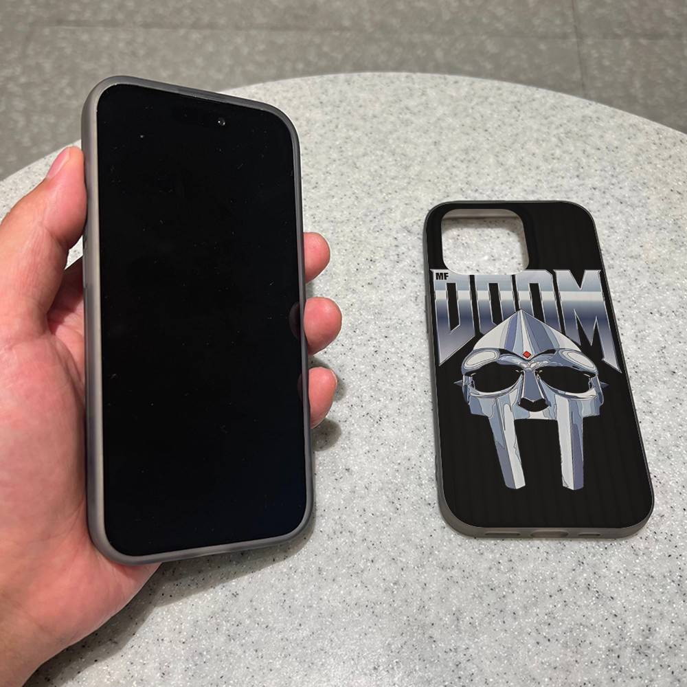 Underground Hip Hop M-MF-DOOM Phone Case For IPhone 11 12 13 14 15 16 17 Pro Max PLUS Pro Wave Corrugated Silicone Case