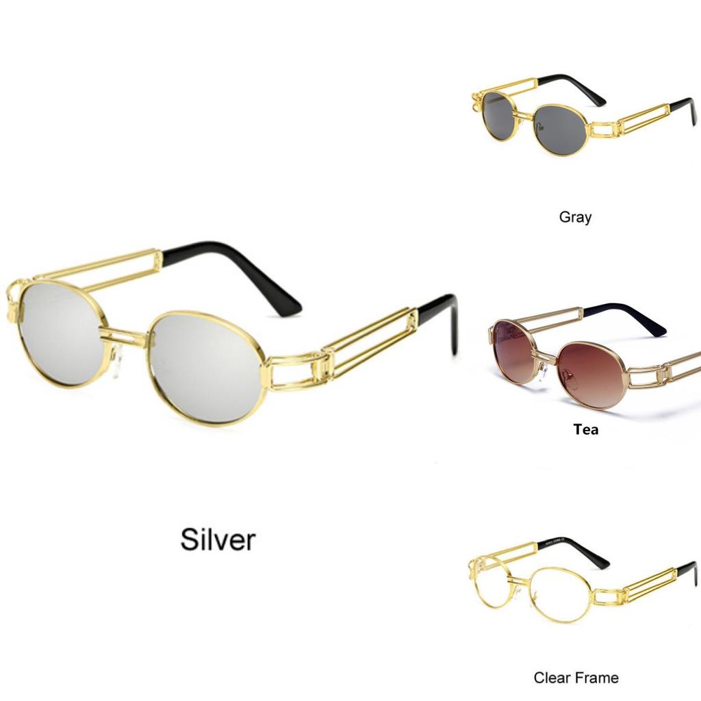 2021 Summer Steampunk Glasses Metal Frame Fashion Sunglasses With Uv400 Protection