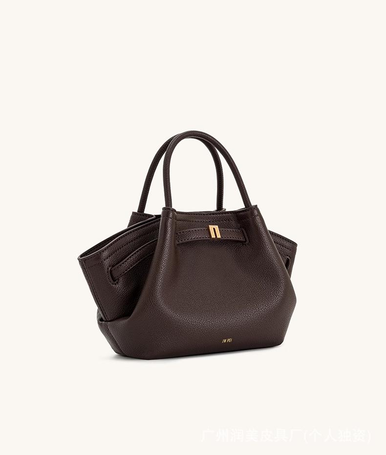 JWPEI 2025 Dumpling Handbag: Genuine Leather Tote & Crossbody Bag, Available In Large & Small Sizes for Women.