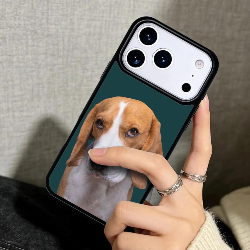 Capa Case for iPhone 17 Air 16 Pro Max 15 Plus 11 13 Mini 14 12 Back Phone Cover Beagle Dog Cute Cartoon