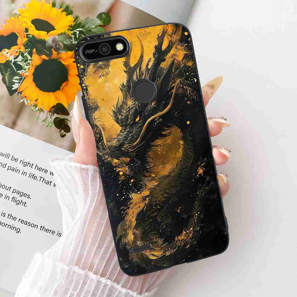 For Tecno Pop 2 F B1c Case Cartoon Lion Butterfly Silicone TPU Black Cover For Tecno Pop 2F POP 2F 5.45" Phone Cases Coque
