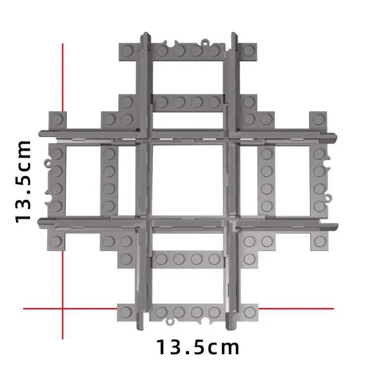 City Trains DIY Building Blocks Straight Curved Rail Bricks Parts Bridge Tunnel Model Soft Flexible Cross Tracks Railway MOC Toy