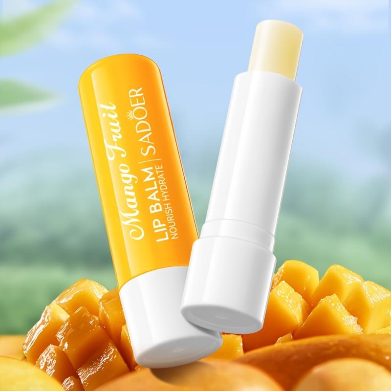 Mango Fruit Nourish Hydrate Lip Balm,Improve Lip Dryness and Brighten Lip Color,Smooth, Delicate, and Tender Lips, Suitable for Autumn and Winter