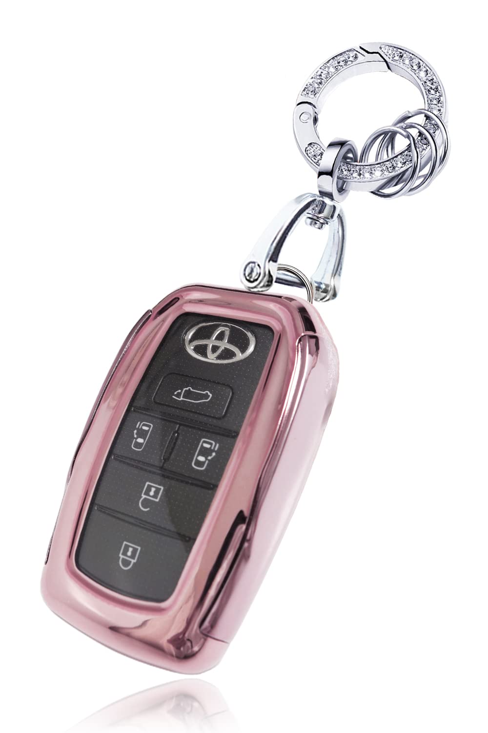 

MKMC Смарт-ключ ТПУ Совместим с новыми моделями Toyota Noah Yaris и Mirai Чехол, Материал, Voxy, (90 Серия), Sienta, Кросс, (Вокси Ноа) (Розовый)